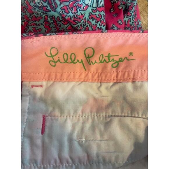 Lilly Pulitzer Size 00 Callahan Shorts Pink Blue Coral‎ - Picture 3 of 5